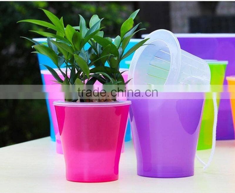 Self watering planter flower pot water level indicator home office pot