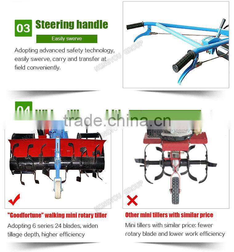Factory Direct Sale Small Tiller Rotary Cultivators Factory Quality Hand Rotary Tiller 5.0KW Power 1WG-5