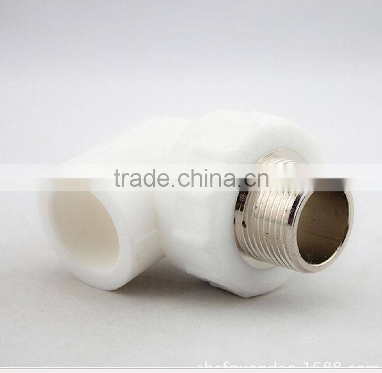 PPR pipe fitting 90 degree male brass elbow