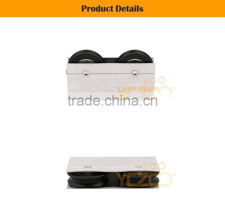 Alunimunim roller with double wheel for glass door