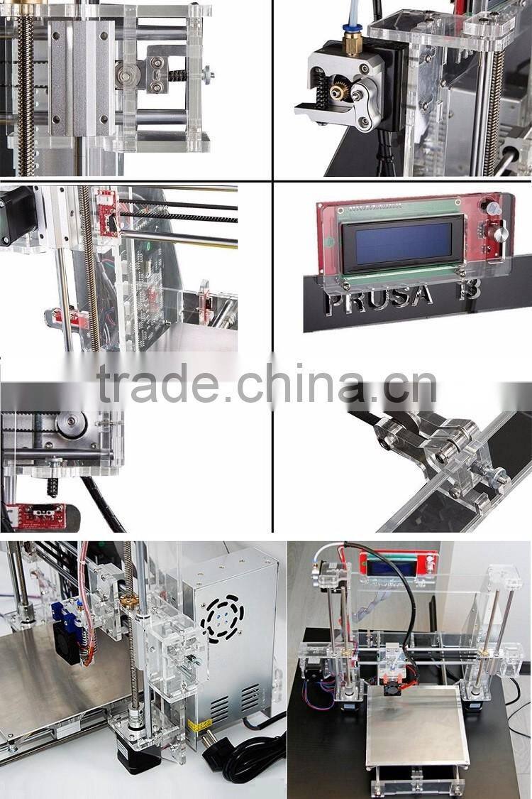200 x 200 x 180mm Reprap DIY Semi Assembled 3D Printer Prusa I3 DIY 3d Printer Kit Factory Pric
