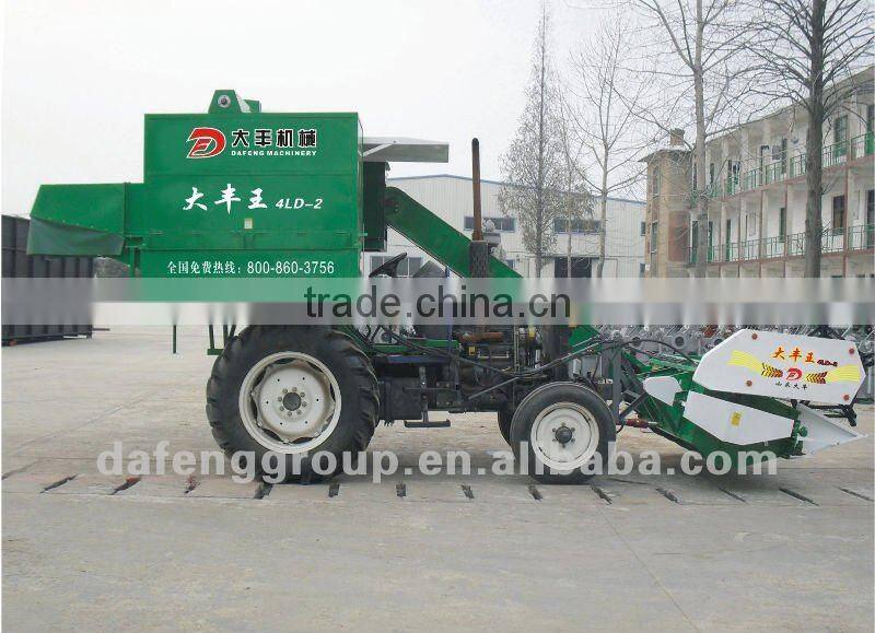 Mount on tractor wheat combine harvester