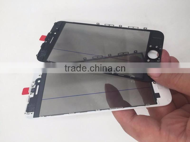 original replacements parts glass with frame oca polarized glass screen assembly for iphone 6 front glass