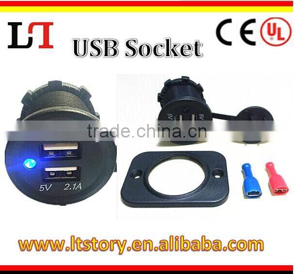 High power Dual USB socket for bus/car/ mortorcycle