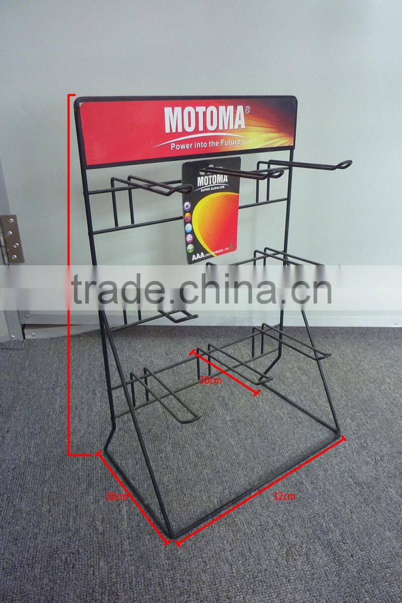 Metal Wire Counter Top Battery Display Stand