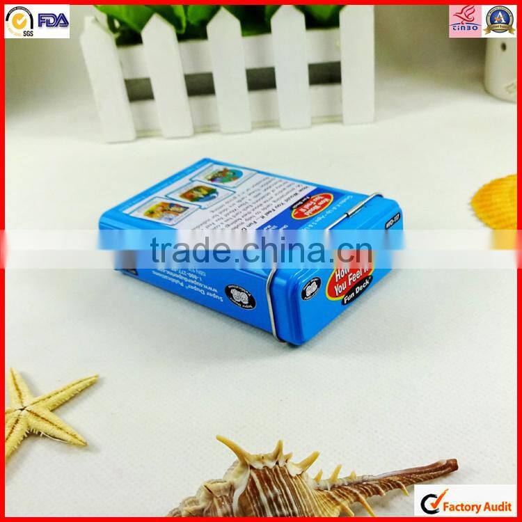 high quality rectangle hinge coffee tin box