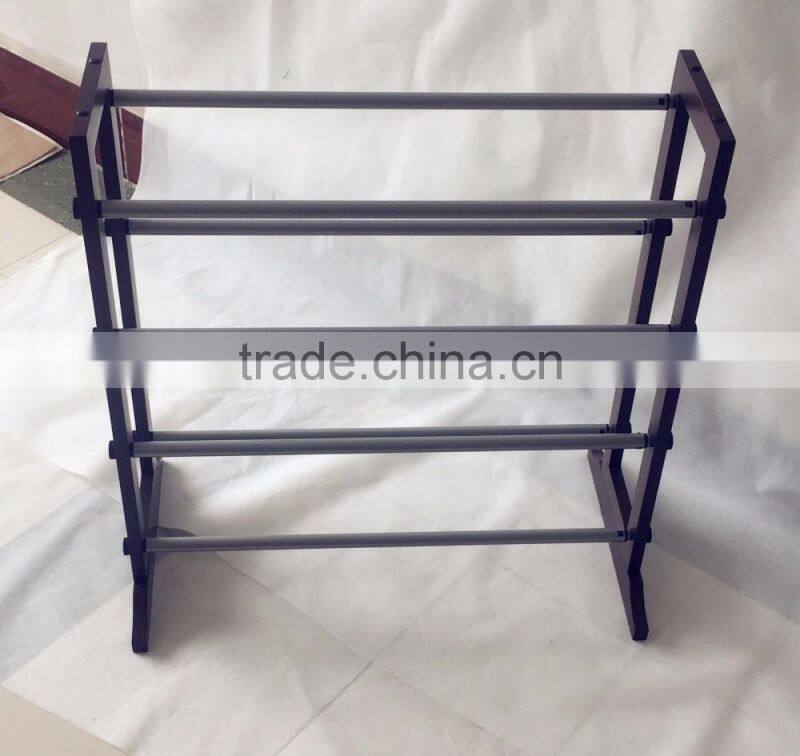 Solid Wood 4 Tier expandable length Shoe Rack for 100cm length shoes storage Organizer