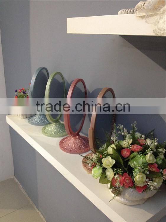 Plastic Multicolor Cosmetic Desktop Make up Mirror