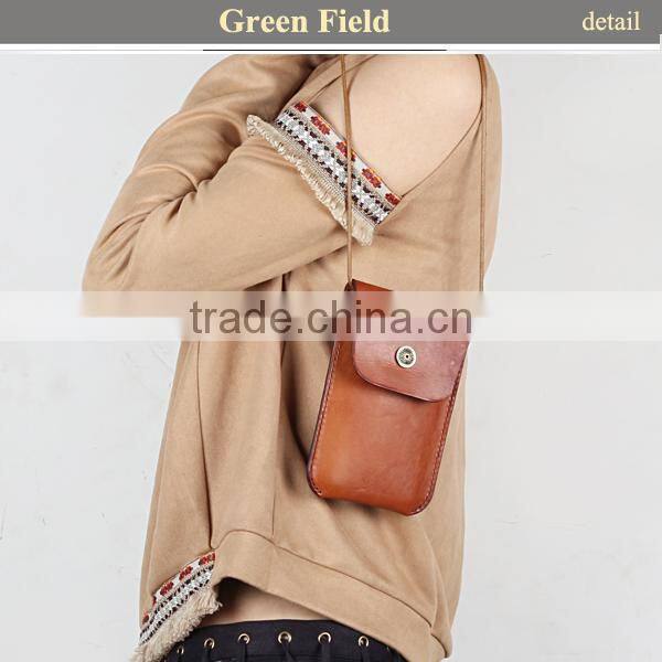 Cross body leather pouch, cell phone cross body leather pouch