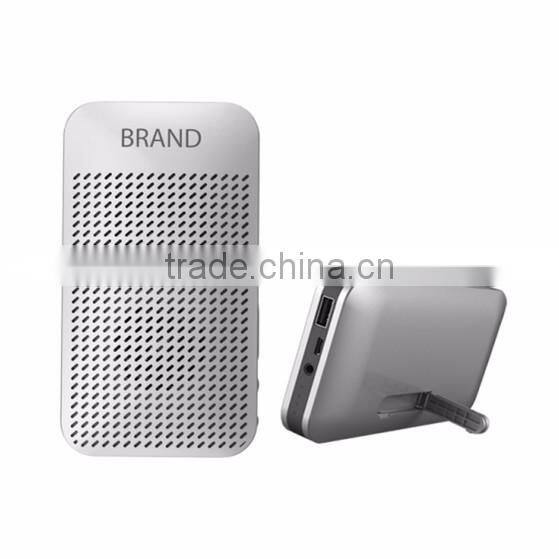 Newest 2 in 1 ultra thin portable bluetooth speaker power bank 5000mah
