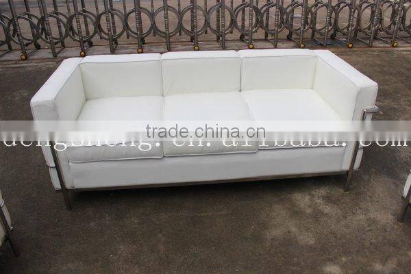 leather sofa living room furniture stainless steel furniture frame