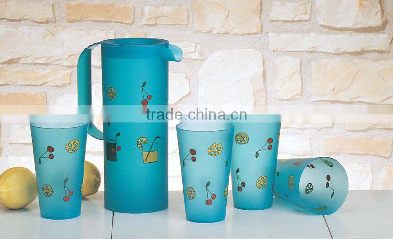 plastic pitcher with cup