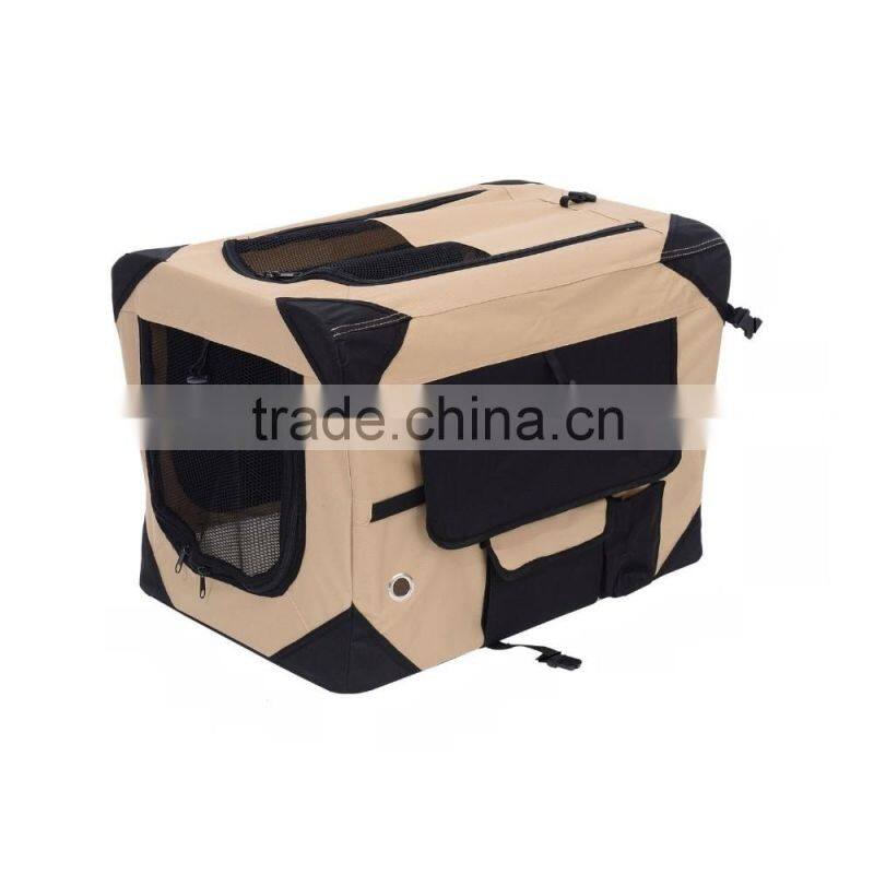 Foldable Portable Soft Pet Crate , Pet Carrier Portable Travel Kennel