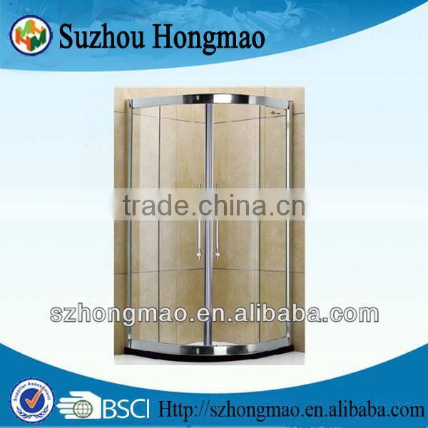 Bathroom 2 sided shower enclosure with tray