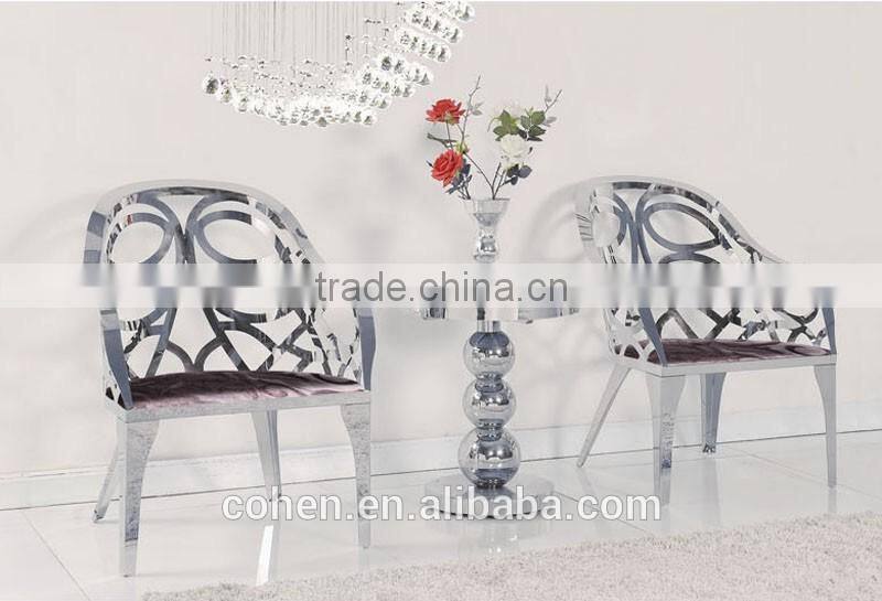 competitive price round shape design stainless steel side corner living room table
