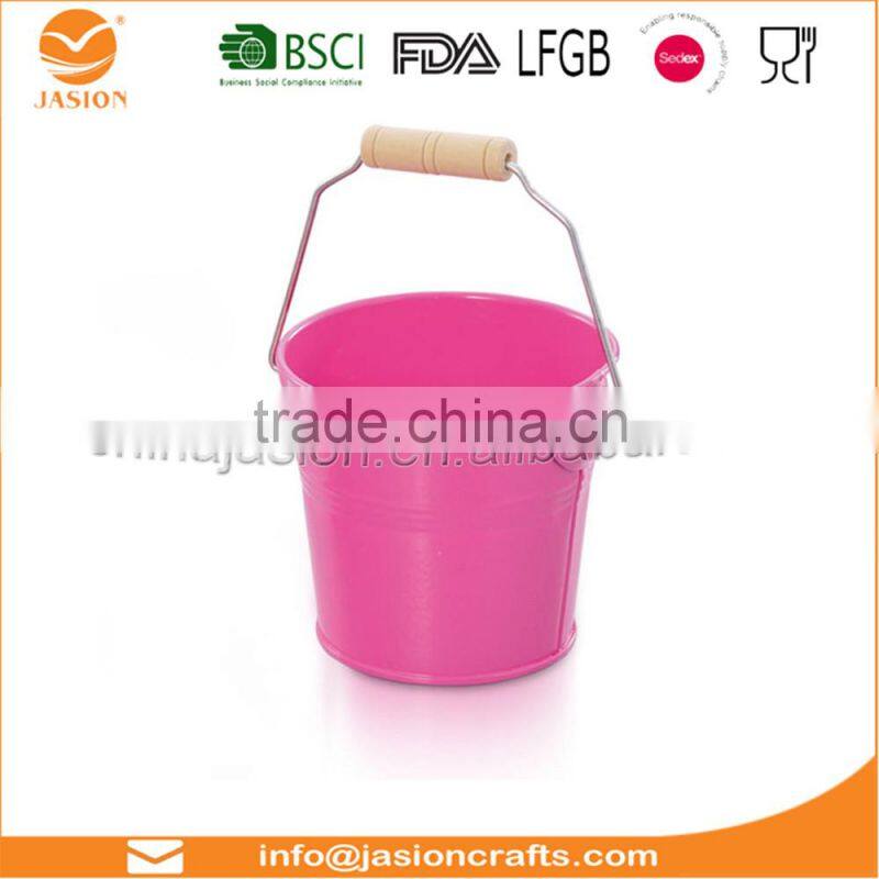 Galvanised Steel Serving Bucket Red 9L - ASH Bucket for Cutlery, Condiments or Serving Food