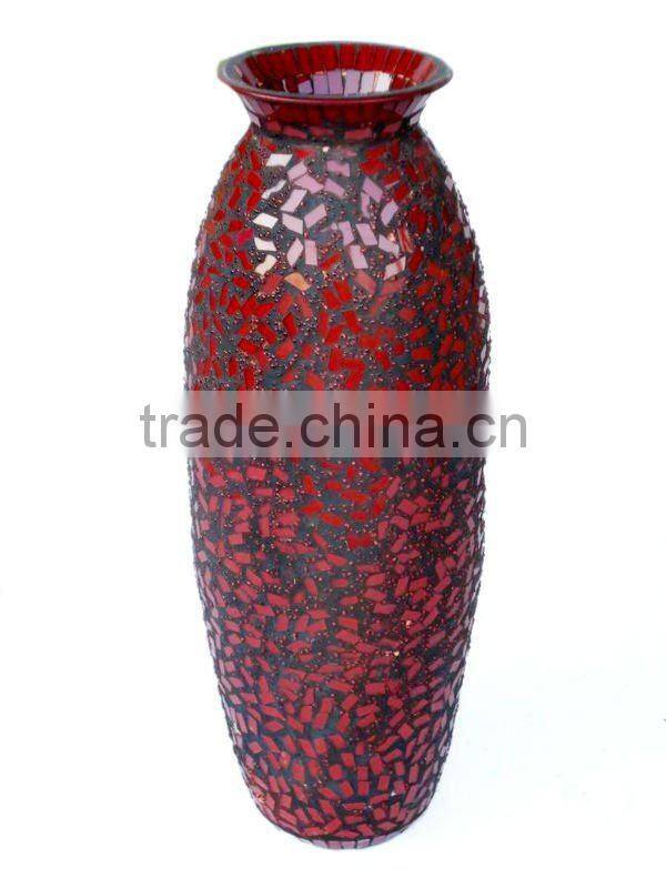 Glass Mosaic Flower Vases