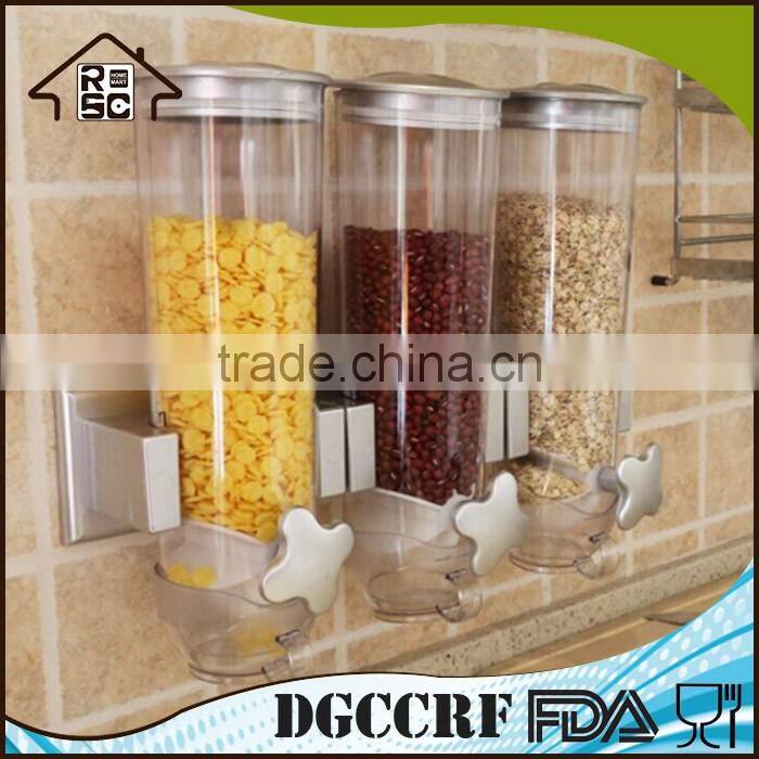 NBRSC Wall Mount Dry Food Dispenser Candy Cereal Dispenser Storage Container