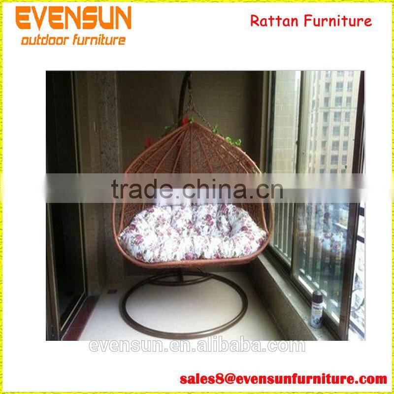 Graceful Outdoor Rattan Hanging Swing Egg Chair Design Hammock With Cushion