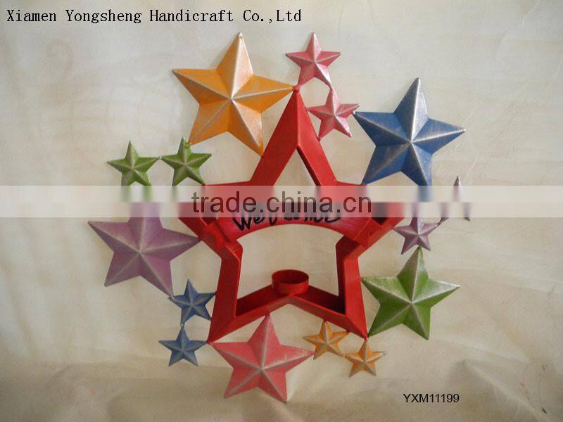 metal commemorable collection metal star handicraft candle holder decoration