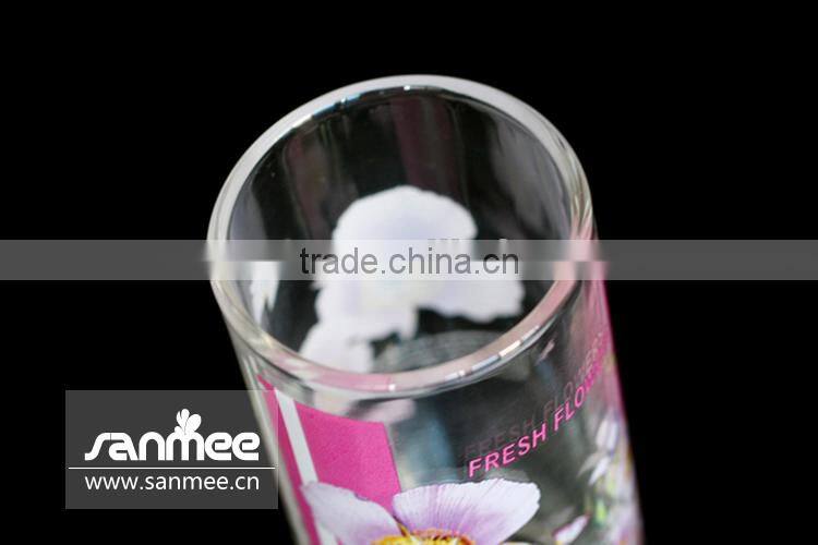 Fresh Flowers Series Purple Round Glass Cups