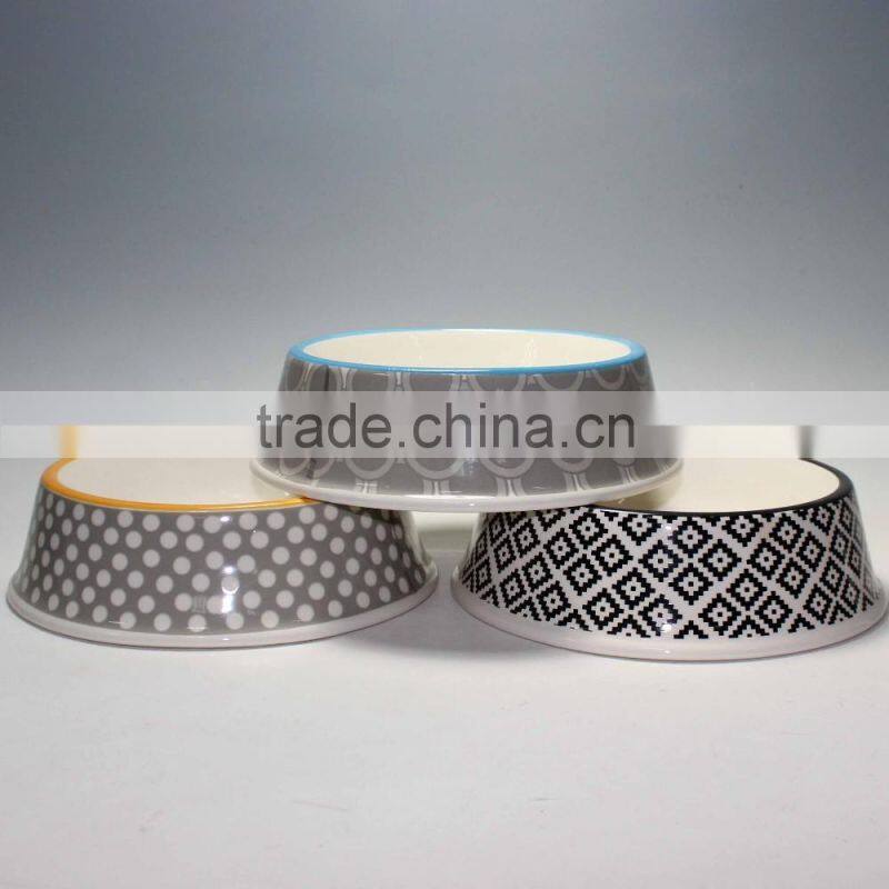 Ceramic pet bowl for dog