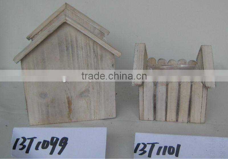 bird house heat treatment wooden flower planter