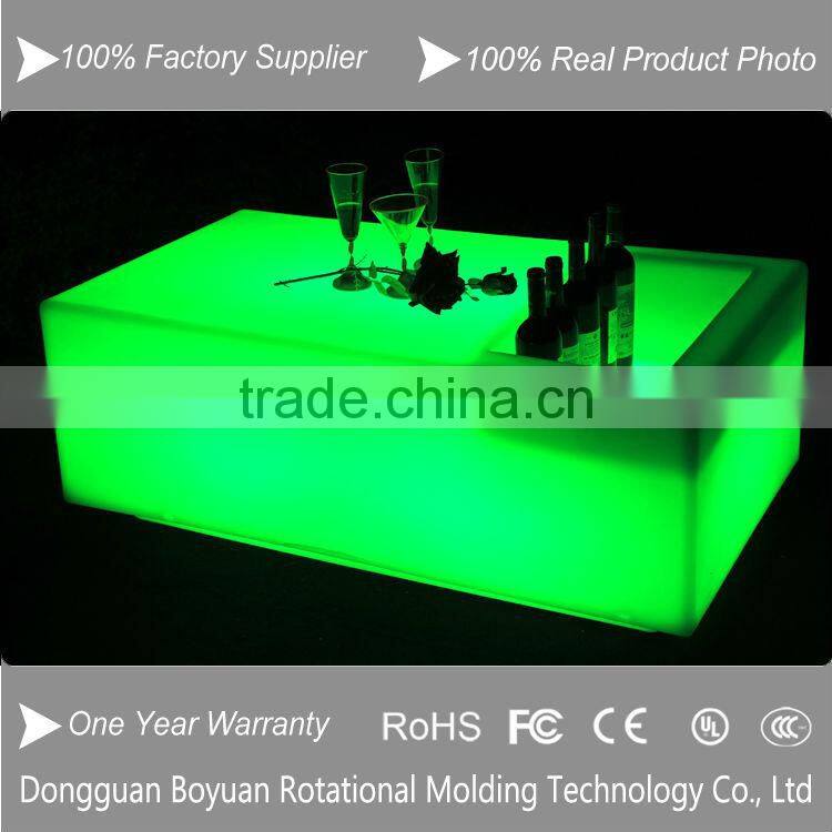 Led home bar furniture/ outdoor ice cooler table/led wine table