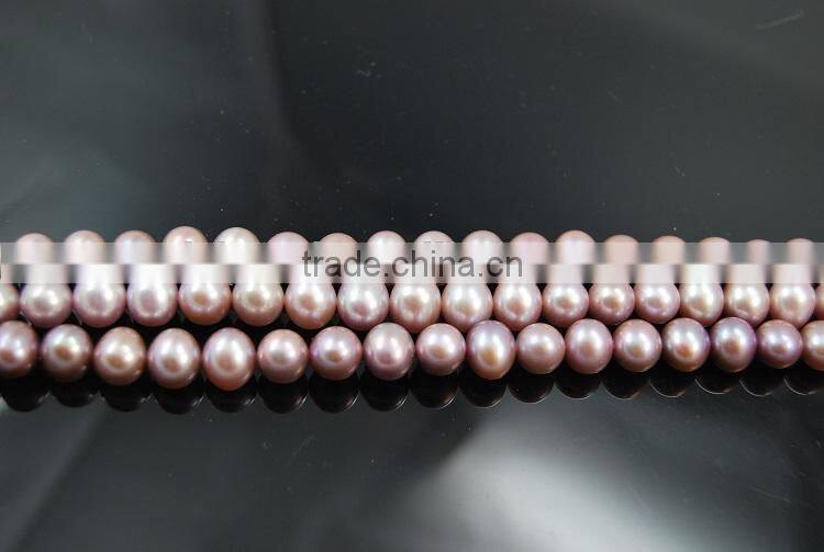 wholesale 9-10mm purple round freshwater loose pearl strand