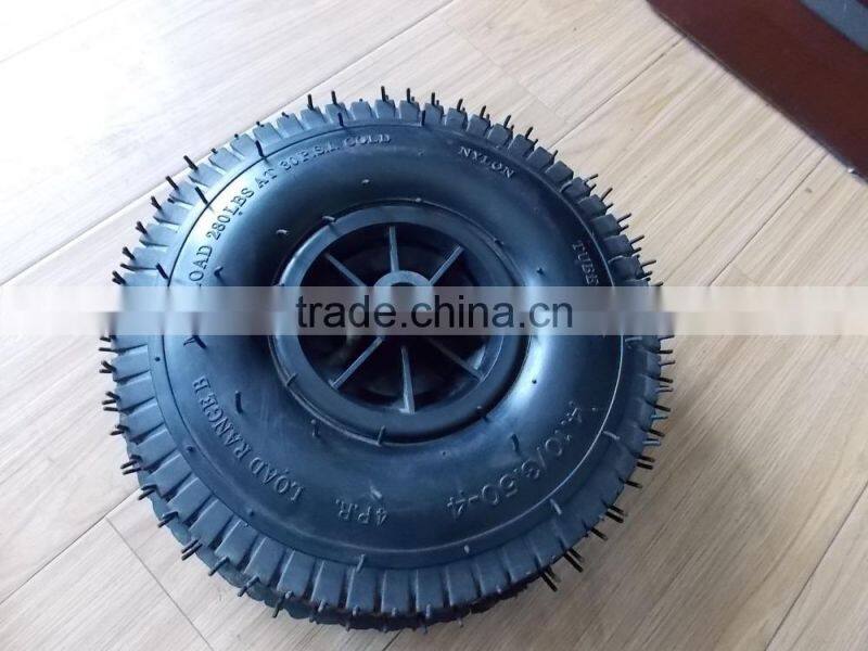 10inch pneumatic wheel 4.10/3.50-4 for hand trolley
