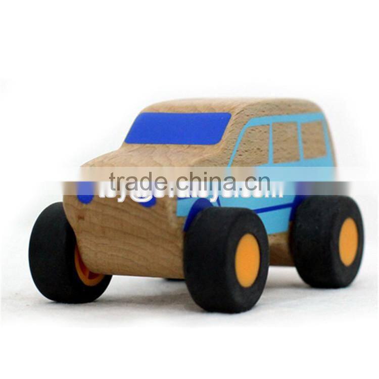 High quality natural wood toy trucks educational toys for toddlers W04A051