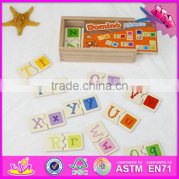 2016 best sale funny children wooden domino blocks W15A069