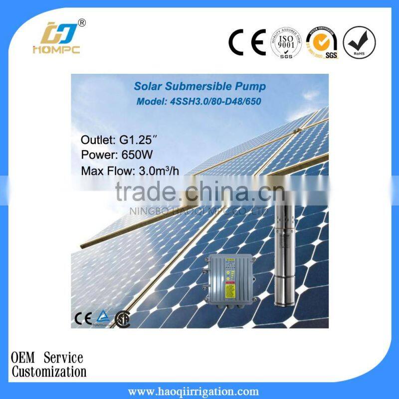 DC48V 650W 4 inch Helical Rotor Solar power Submersible Pump solar water pump