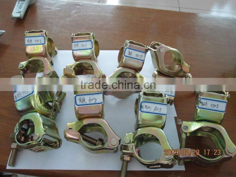 Forged 48.3mm steel fixed/swivel coupler/clamp for scaffolding