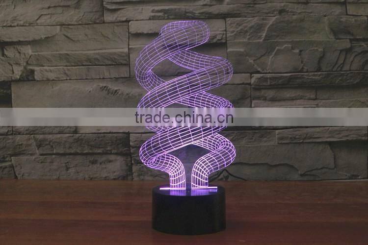 2016 best seller lovely amazing visual illusion light touch panel 3D lamp for Christmas decoration