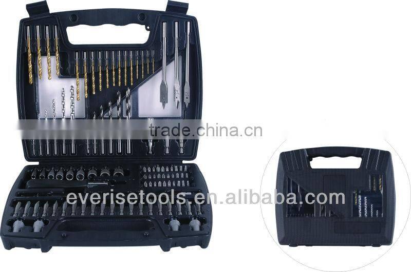 100pcs combination drilling tool set in blow mold case