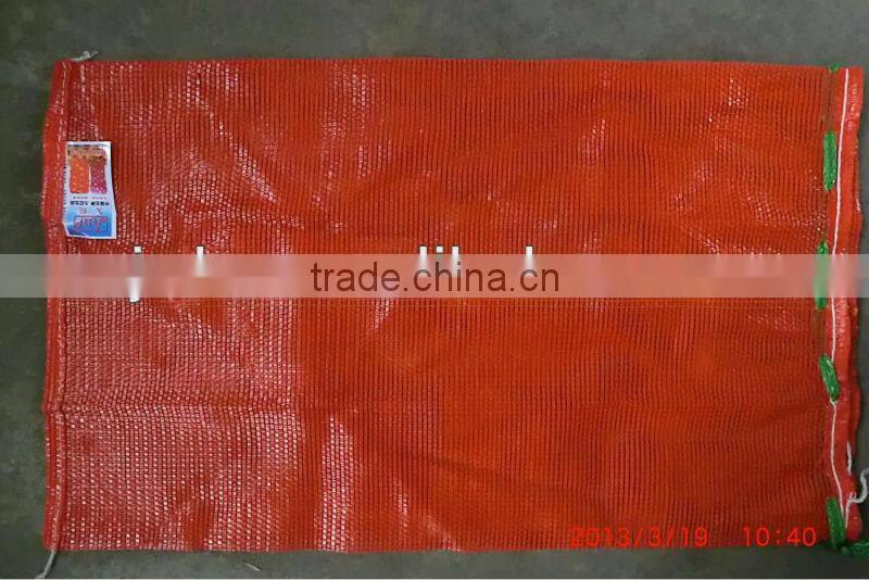 Knitted plastic circular mesh bag for fruits