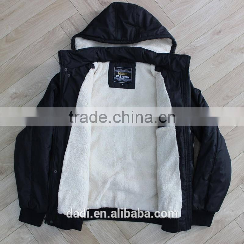 Black Light Padded Men Stock lot Winter Jacket 2016