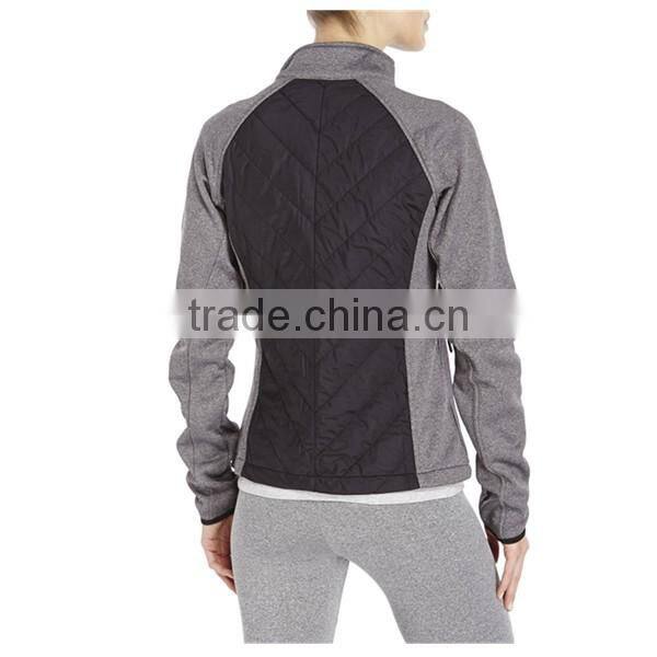 Outdoor knitting thumb hole sports jacket for women