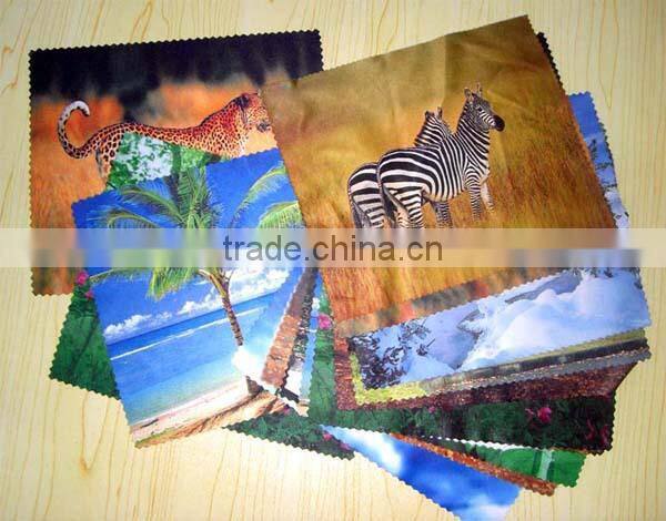 High quality digital print glasses cleaning cloth glass fiber cloth