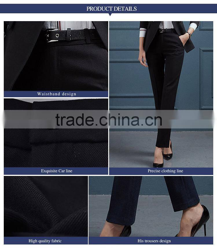 2017 new Korean female occupation with high-grade striped suit trousers pants straight legged trousers custom