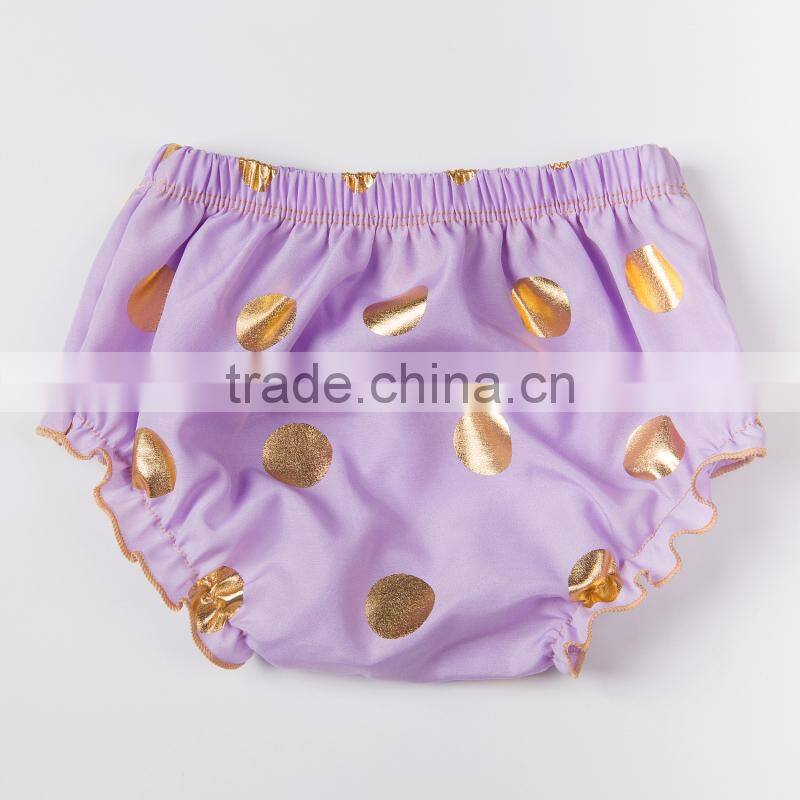 wholesale latest design Girls Sequin Polka Dot Cotton Toddler Infant Shorts Baby Bloomers With Golden Dots