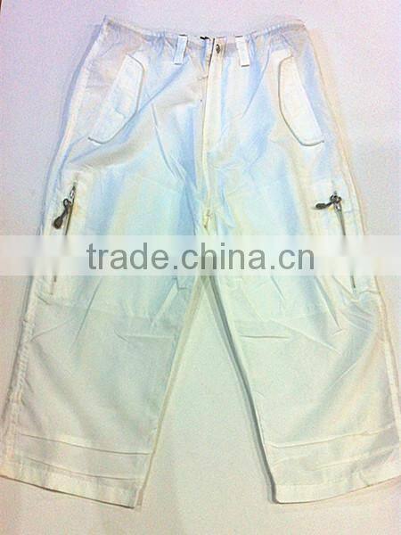 Good Looking White Wholesale Men Capri Pants