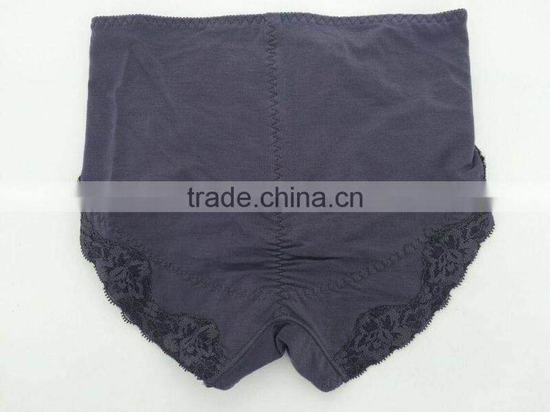 2015 New Arrival Dark Purple Color Briefs With Lace Big Size Women Mommy Pants