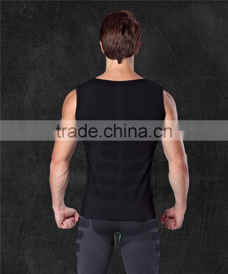 new model fitness skinny bodybuilding excercise sleeveless compression shirts for men
