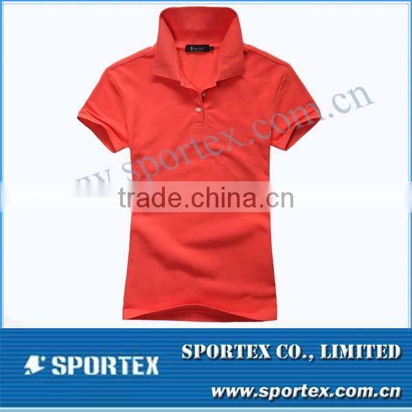 100% cotton women's Polo shirt / Golf shirt for ladies