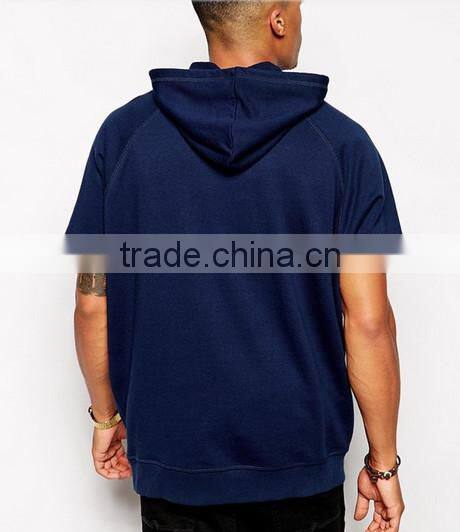 Oversized In men's short sleeve blank hoodie