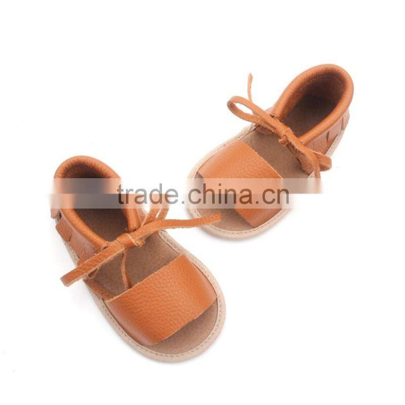 Fancy anti-skid lovely unisex leather baby sandals