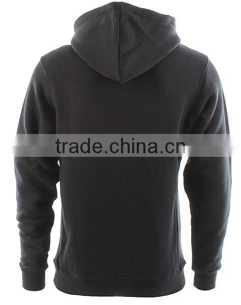 Black Cotton Cheap Custom Made Embroidered Hoodies