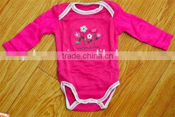 Embroidery & Graphic Long sleevs baby rompers+socks Set